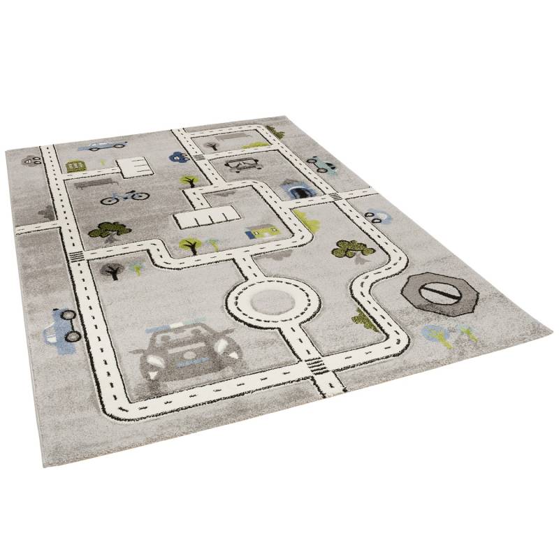 Pergamon Kinder Teppich Maui Kids Straßen Grau 200x290cm von Pergamon