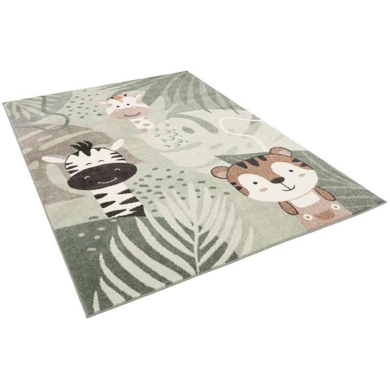 Pergamon Kinder Teppich Softstar Kids Safari Friends Grün 120x170cm von Pergamon
