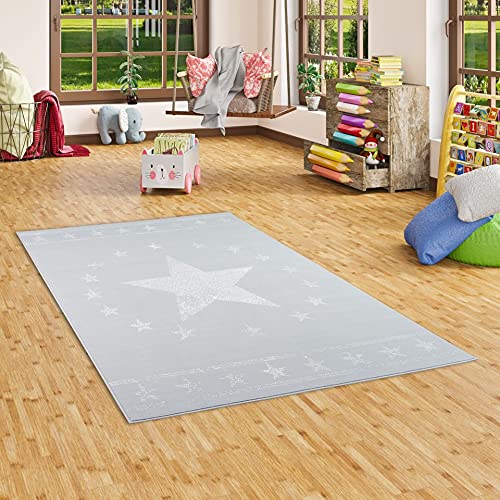 Pergamon Kinder und Jugend Teppich Trendline Modern Stars Grau in 5 Größen von Pergamon