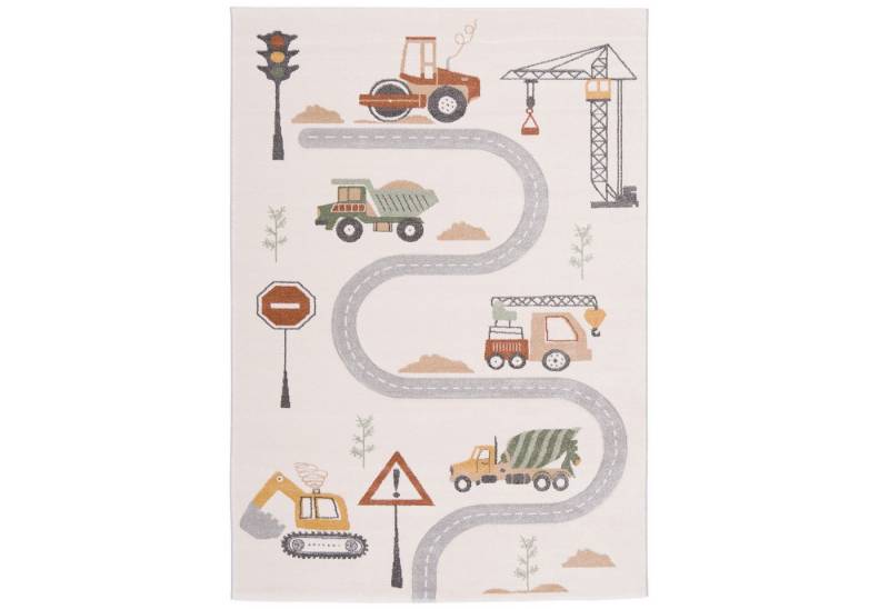 Pergamon Kinderteppich Kinder Teppich Maui Kids Baustelle, Rechteckig, Höhe: 13 mm von Pergamon