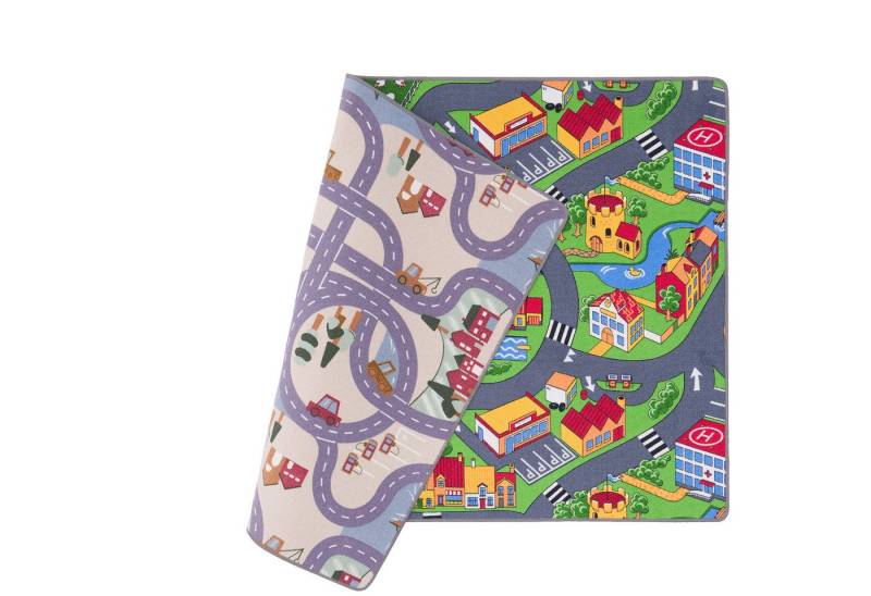 Snapstyle Kinderteppich Straßenteppich Beidseitig Straßenlandschaften, Rechteckig, Höhe: 6 mm Snapstyle Kinderteppich Straßenteppich Beidseitig Straßenlandschaften, Rechteckig, Höhe: 6 mm von Snapstyle