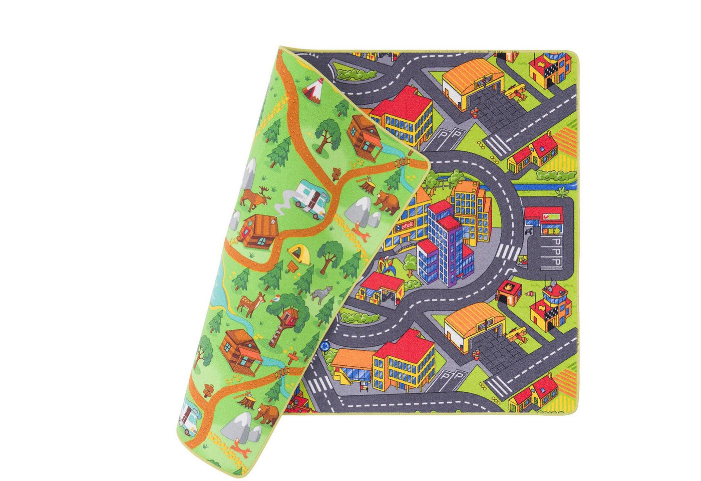 Snapstyle Kinderteppich Straßenteppich Beidseitig Straßenlandschaften, Rechteckig, Höhe: 6 mm Snapstyle Kinderteppich Straßenteppich Beidseitig Straßenlandschaften, Rechteckig, Höhe: 6 mm von Snapstyle