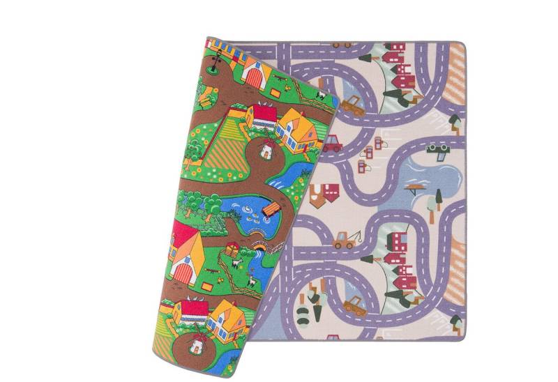 Snapstyle Kinderteppich Straßenteppich Beidseitig Straßenlandschaften, Rechteckig, Höhe: 6 mm Snapstyle Kinderteppich Straßenteppich Beidseitig Straßenlandschaften, Rechteckig, Höhe: 6 mm von Snapstyle