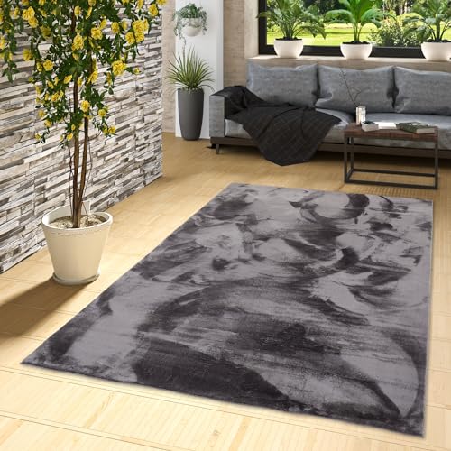 Pergamon Kunstfaser Teppich Wohnzimmer Luxus Super Soft Fellteppich Pearl Anthrazit in 5 Größen von Pergamon
