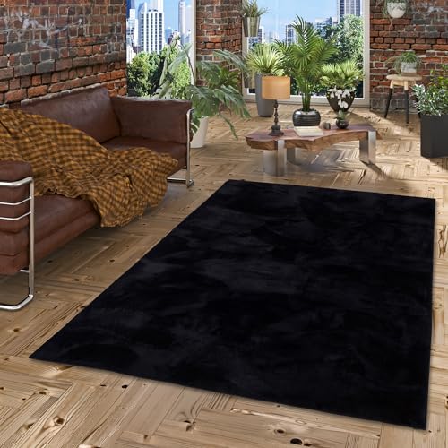 Pergamon Kunstfaser Teppich Wohnzimmer Luxus Super Soft Fellteppich Pearl Schwarz in 5 Größen Pergamon Kunstfaser Teppich Wohnzimmer Luxus Super Soft Fellteppich Pearl Schwarz in 5 Größen von Pergamon