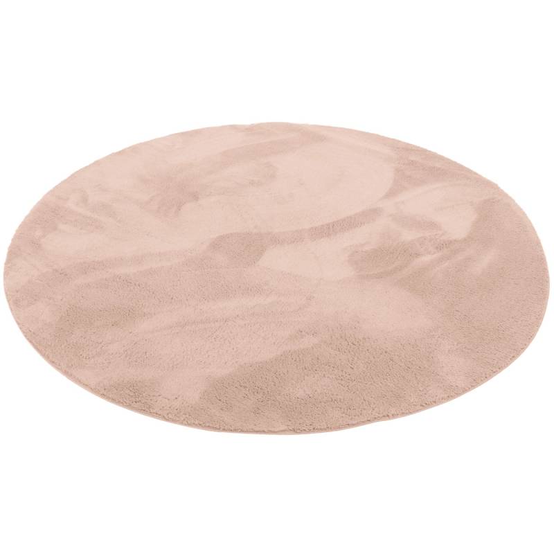 Pergamon Luxus Super Soft Fellteppich Pearl Altrosa 200cm Rund von Pergamon