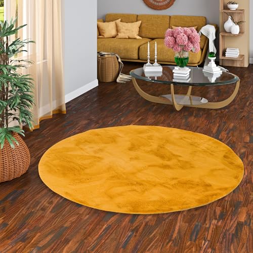 Pergamon Luxus Super Soft Fellteppich Plush Curry Rund in 3 Größen Pergamon Luxus Super Soft Fellteppich Plush Curry Rund in 3 Größen von Pergamon