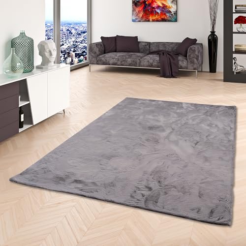 Pergamon Luxus Super Soft Fellteppich Plush Grau in 7 Größen von Pergamon