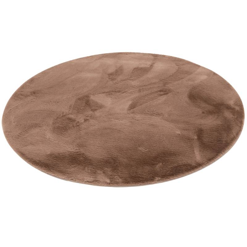 Pergamon Luxus Super Soft Fellteppich Plush Rund Braun 80x80cm Pergamon Luxus Super Soft Fellteppich Plush Rund Braun 80x80cm von Pergamon