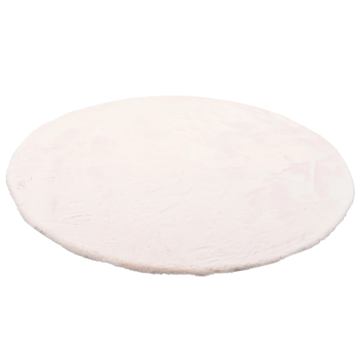 Pergamon Luxus Super Soft Fellteppich Plush Rund Creme 160x160cm von Pergamon