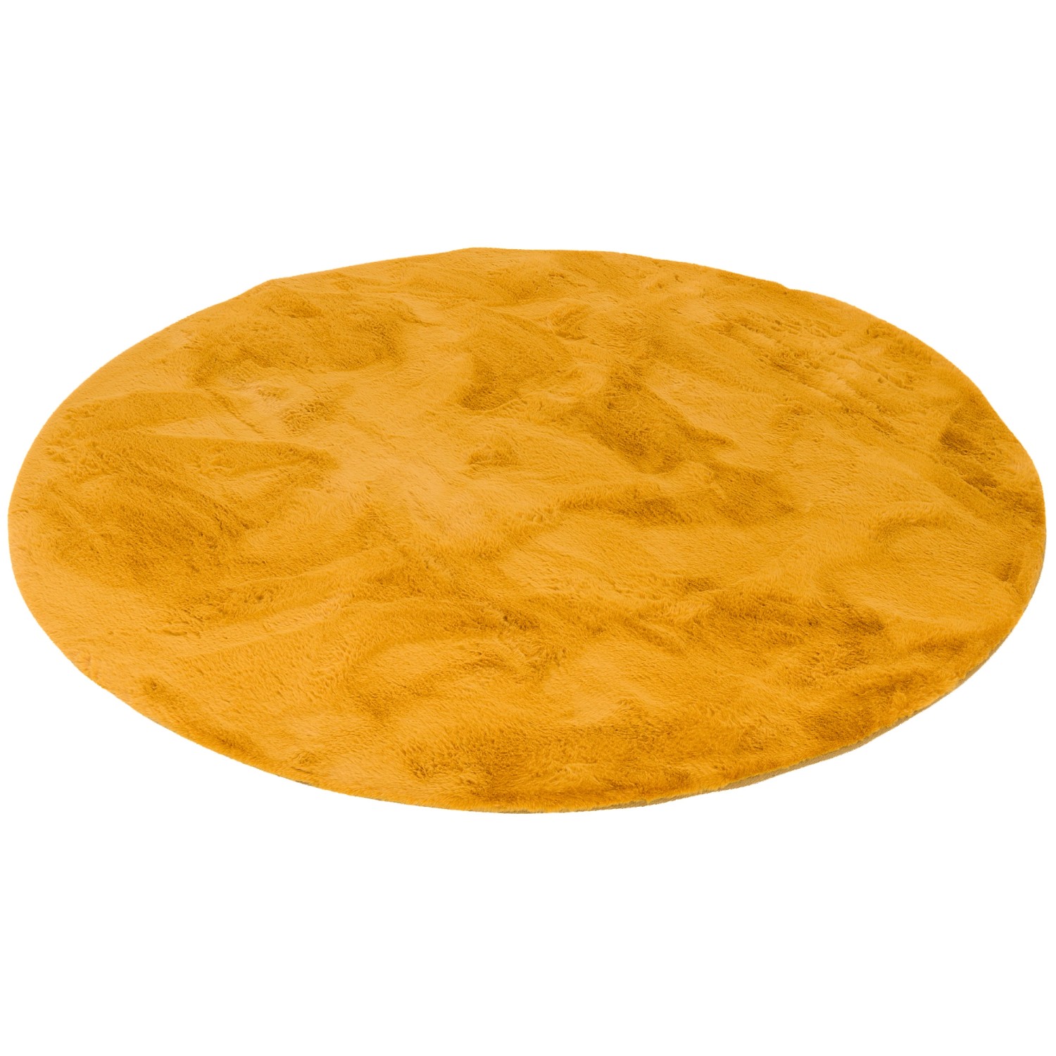 Pergamon Luxus Super Soft Fellteppich Plush Rund Curry 120x120cm Pergamon Luxus Super Soft Fellteppich Plush Rund Curry 120x120cm von Pergamon
