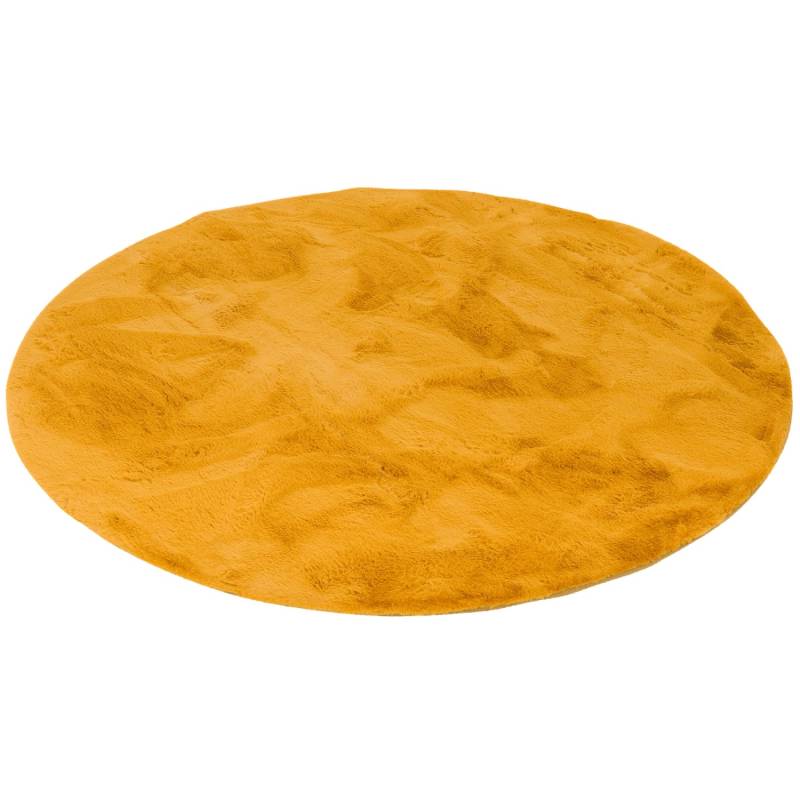 Pergamon Luxus Super Soft Fellteppich Plush Rund Curry 120x120cm von Pergamon
