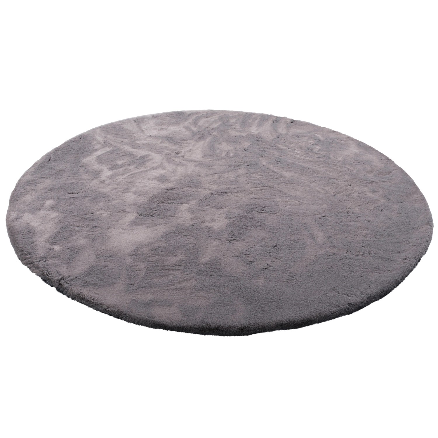 Pergamon Luxus Super Soft Fellteppich Plush Rund Grau 80x80cm Pergamon Luxus Super Soft Fellteppich Plush Rund Grau 80x80cm von Pergamon