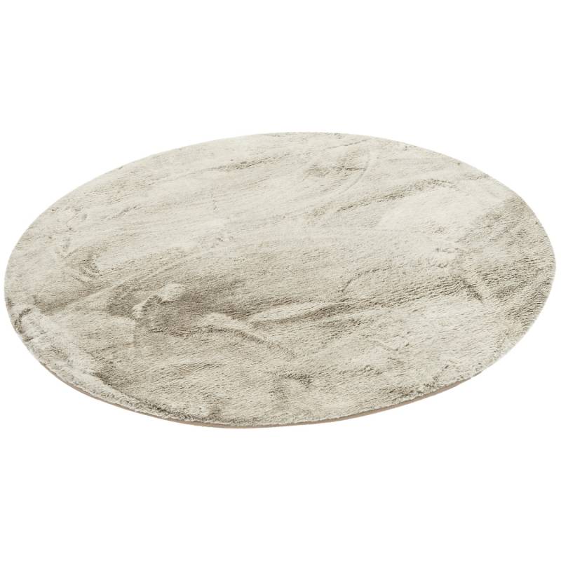 Pergamon Luxus Super Soft Fellteppich Plush Rund Grün Meliert 80x80cm von Pergamon