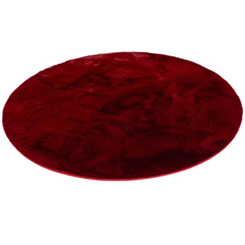 Pergamon Luxus Super Soft Fellteppich Plush Rund Rot 80x80cm Pergamon Luxus Super Soft Fellteppich Plush Rund Rot 80x80cm von Pergamon