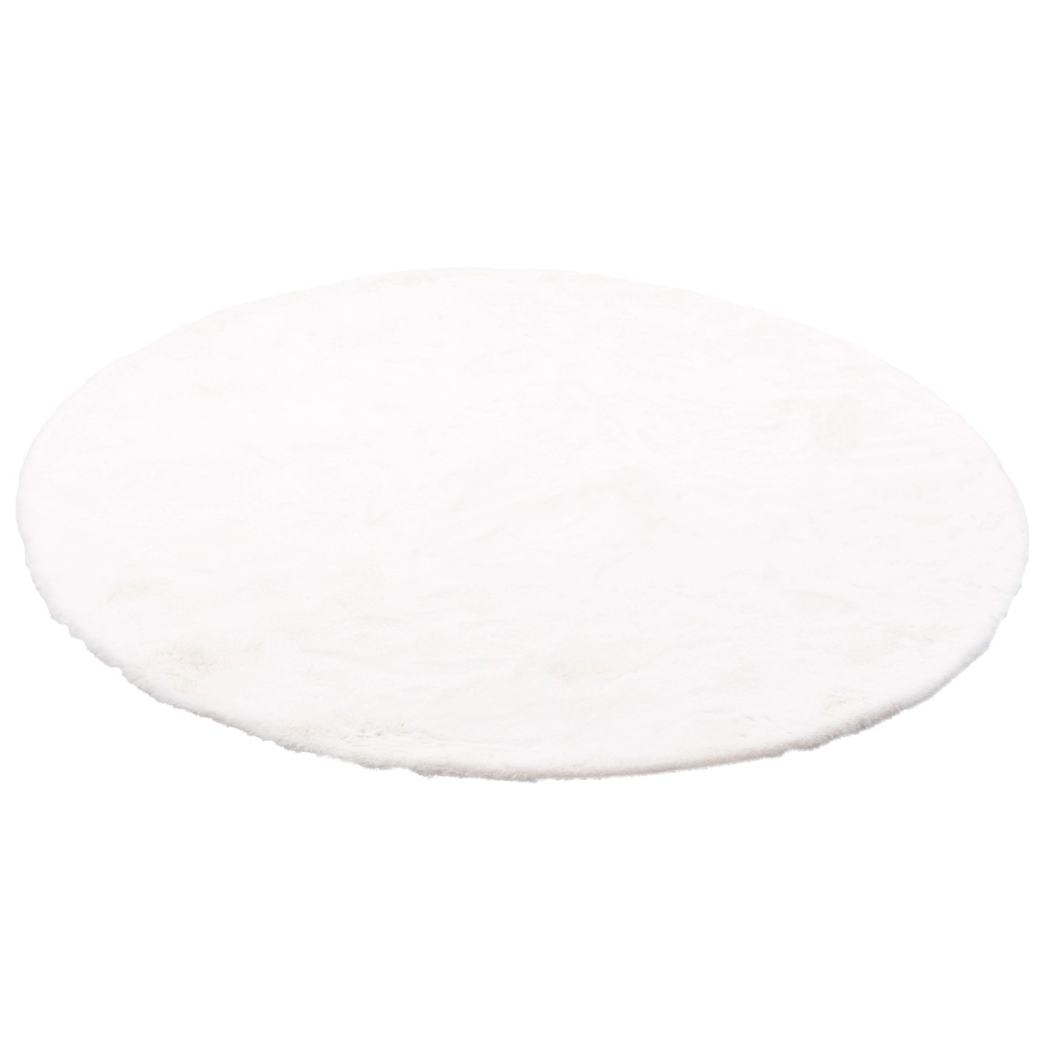 Pergamon Luxus Super Soft Fellteppich Plush Rund Weiss 160x160cm von Pergamon