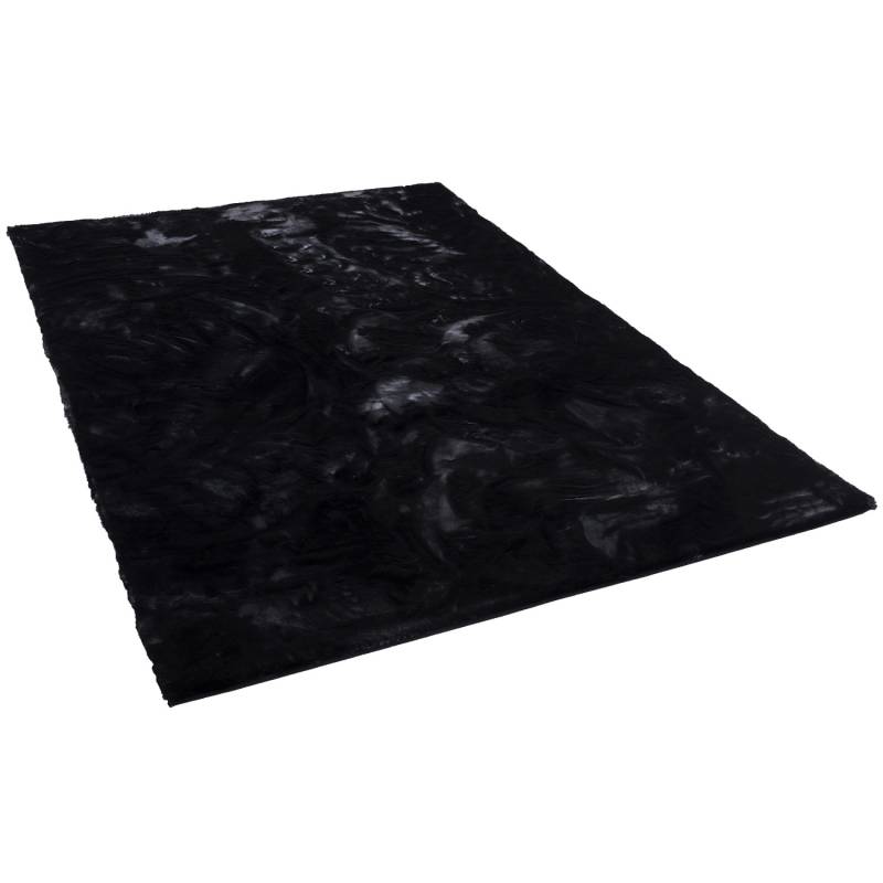 Pergamon Luxus Super Soft Fellteppich Plush Schwarz 140x180cm von Pergamon