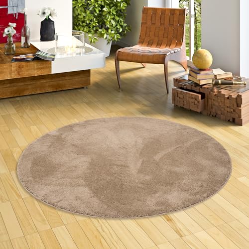 Pergamon Luxus Super Soft Hochflor Langflor Teppich Rund Flauschig Weich Wohnzimmer Schlafzimmer Silky Taupe Pergamon Luxus Super Soft Hochflor Langflor Teppich Rund Flauschig Weich Wohnzimmer Schlafzimmer Silky Taupe von Pergamon