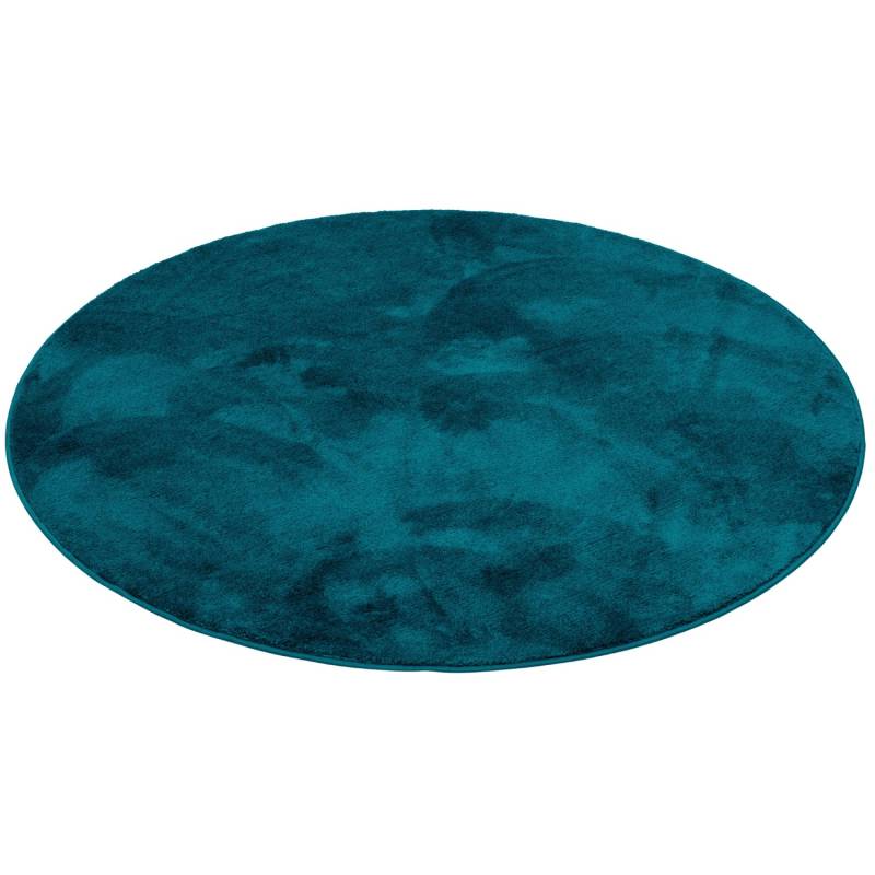 Pergamon Luxus Super Soft Hochflor Teppich Melia Rund Petrol 160x160cm von Pergamon