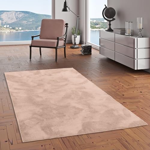 Pergamon Luxus Super Soft Wohnzimmer Kunstfell Teppich Pearl Einfarbig in Rund und Eckig von Pergamon
