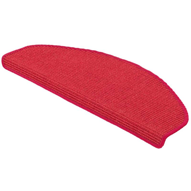 Pergamon Natur Sisal Stufenmatten 15er-Set Rot 18x56cm von Pergamon