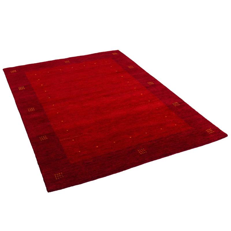 Pergamon Natur Teppich Indo Gabbeh Indira Bordüre Rot 70x140cm von Pergamon