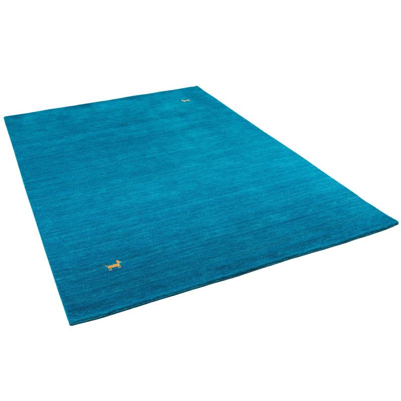 Pergamon Natur Teppich Indo Nepal Gabbeh Shiva Türkis 90x160cm von Pergamon