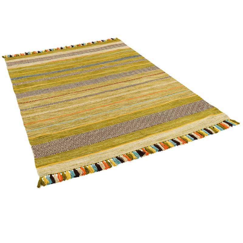Pergamon Natur Teppich Kelim Kalleen Grün 140x200cm von Pergamon