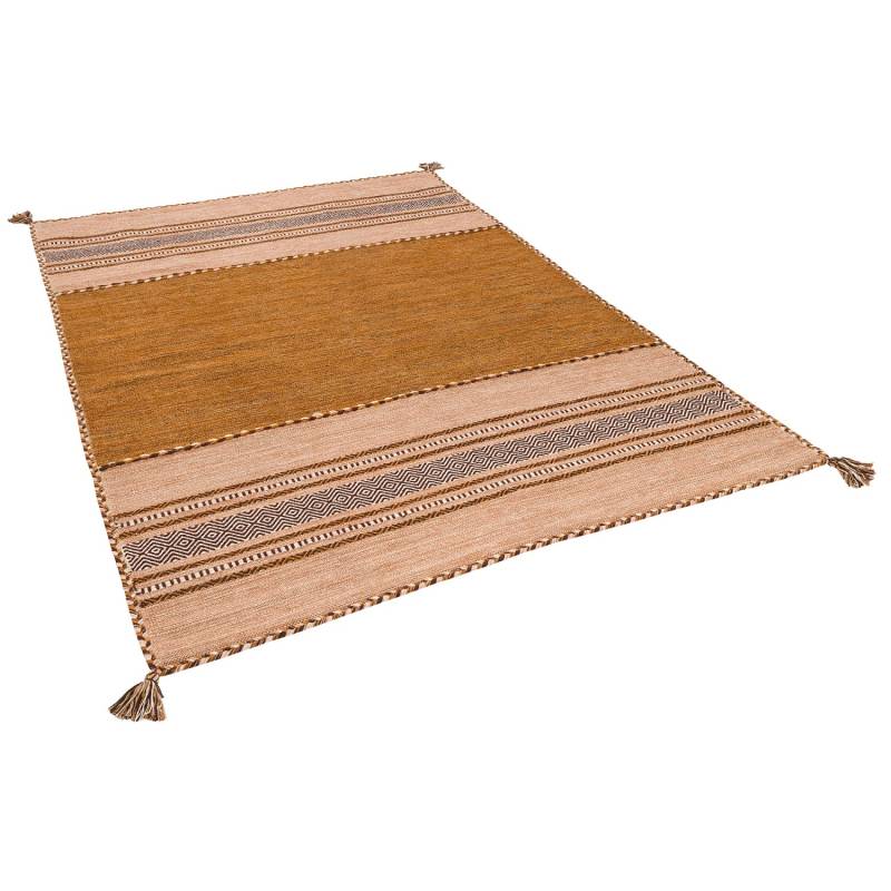 Pergamon Natur Teppich Kelim Navarro Braun 140x200cm von Pergamon