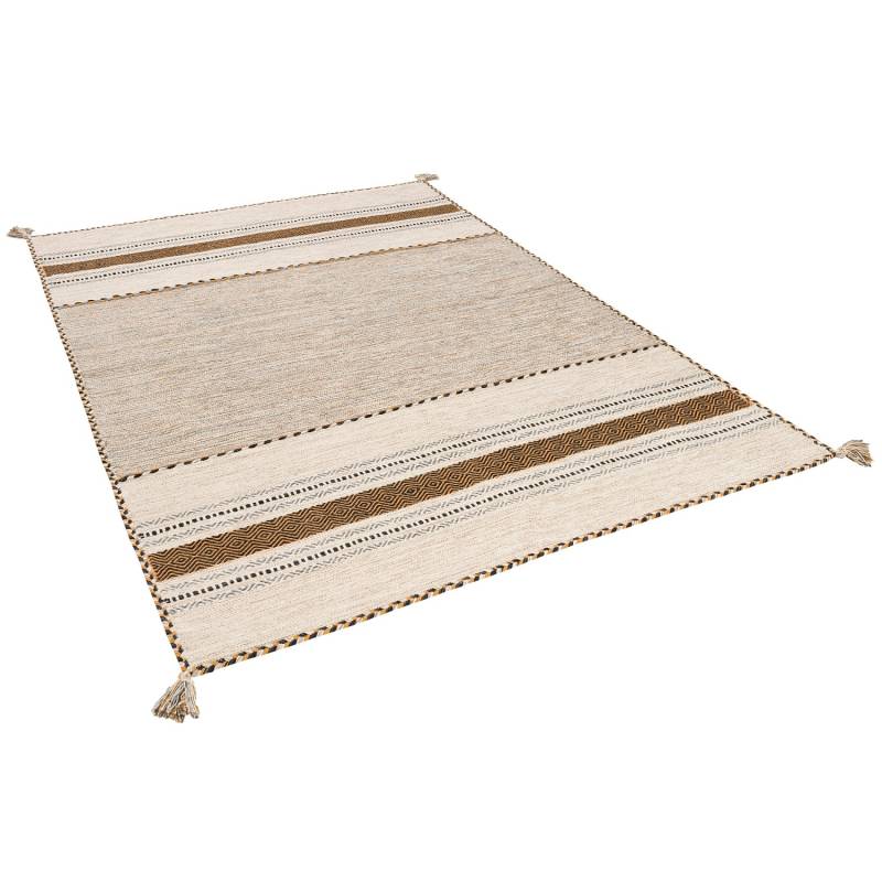 Pergamon Natur Teppich Kelim Navarro Curry 90x160cm von Pergamon