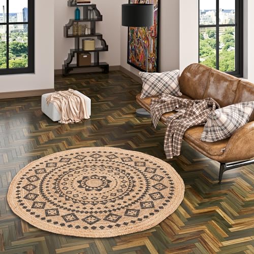 Pergamon Naturfaser Handgefertigt Jute Teppich Nele Ethno Rund in 2 Größen Pergamon Naturfaser Handgefertigt Jute Teppich Nele Ethno Rund in 2 Größen von Pergamon