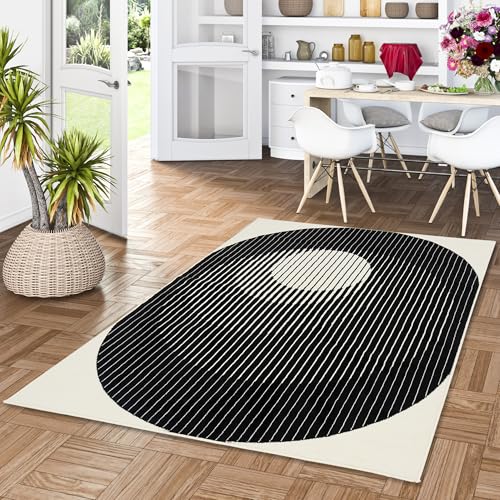Pergamon Passion Circle Modern Teppich Wohnzimmer - Design-Teppich - Pflegeleicht & strapazierfähig - Polypropylen, schadstoffgeprüft - Kurzflor Teppich für Wohnzimmer,Schlafzimmer von Pergamon