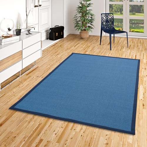 Pergamon Sisalteppich mit Baumwollbordüre - Rutschfester Latexrücken - Verschiedene Größen und Farben - Naturfaser Teppich für Wohnzimmer, Schlafzimmer, Flur und Essbereich - Robust und Pflegeleicht von Pergamon