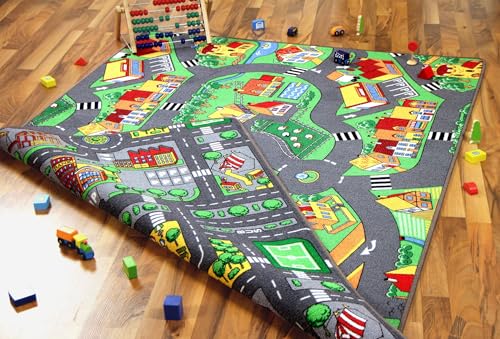 Pergamon Straßenteppich Beidseitig Little Village Metropolis, Größe:160x240 cm von Pergamon