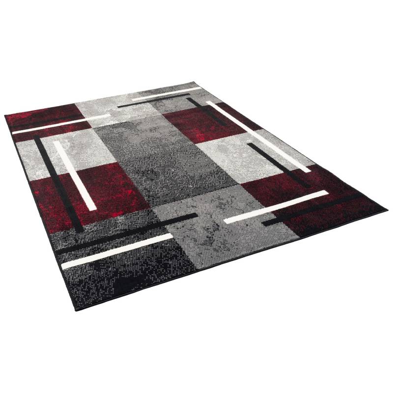 Pergamon Teppich Modern Trendline Karo Schwarz 80x150cm von Pergamon