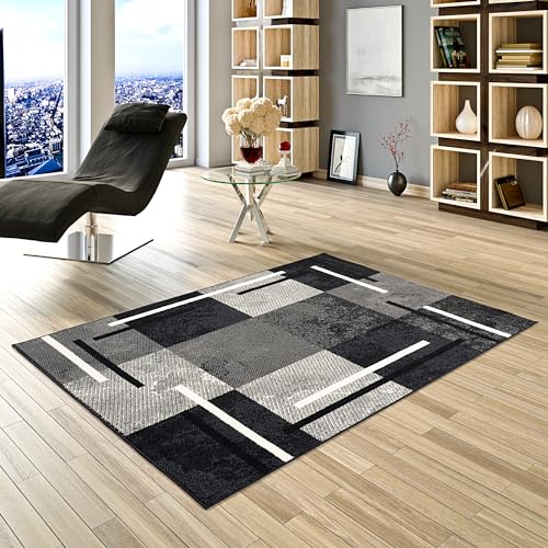 Pergamon Teppich Modern Trendline Schwarz Grau Karo in 5 Größen Pergamon Teppich Modern Trendline Schwarz Grau Karo in 5 Größen von Pergamon