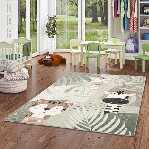 Pergamon Weiche Super Soft Kinderteppiche mit bunten Tiermustern - Strapazierfähig und Pflegeleicht - Ideale Spielteppiche für Kinderzimmer - Verschiedene Größen verfügbar von Pergamon