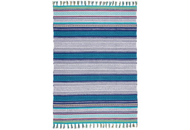 Pergamon Wollteppich Kelim Baumwolle Natur Teppich Grace, Rechteckig, Höhe: 5 mm von Pergamon