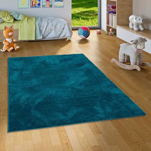 Super Soft Kinder Hochflor Teppich Silky Kids Petrol - für Kinderzimmer und Jugendzimmer Super Soft Kinder Hochflor Teppich Silky Kids Petrol - für Kinderzimmer und Jugendzimmer von Pergamon