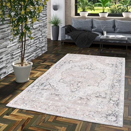 Vintage Designerteppich Flachgewebe, Pflegeleicht, Used-Look, Teppich Finesse Orient Creme Grau Blau Keshan in 5 Größen Vintage Designerteppich Flachgewebe, Pflegeleicht, Used-Look, Teppich Finesse Orient Creme Grau Blau Keshan in 5 Größen von Pergamon