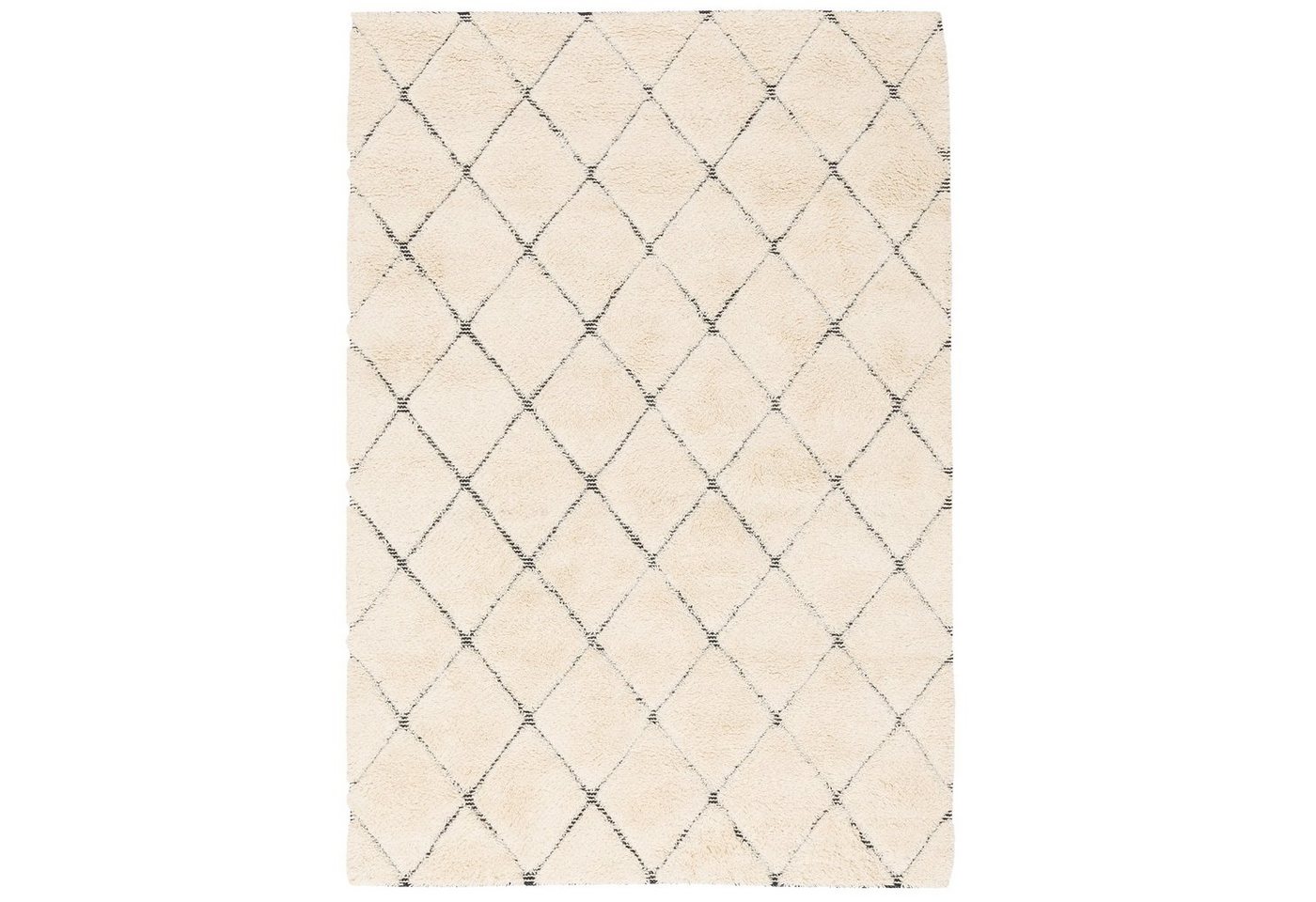 Pergamon Wollteppich Natur Teppich Shaggy Wolle Linea Rauten, Rechteckig, Höhe: 15 mm Pergamon Wollteppich Natur Teppich Shaggy Wolle Linea Rauten, Rechteckig, Höhe: 15 mm von Pergamon