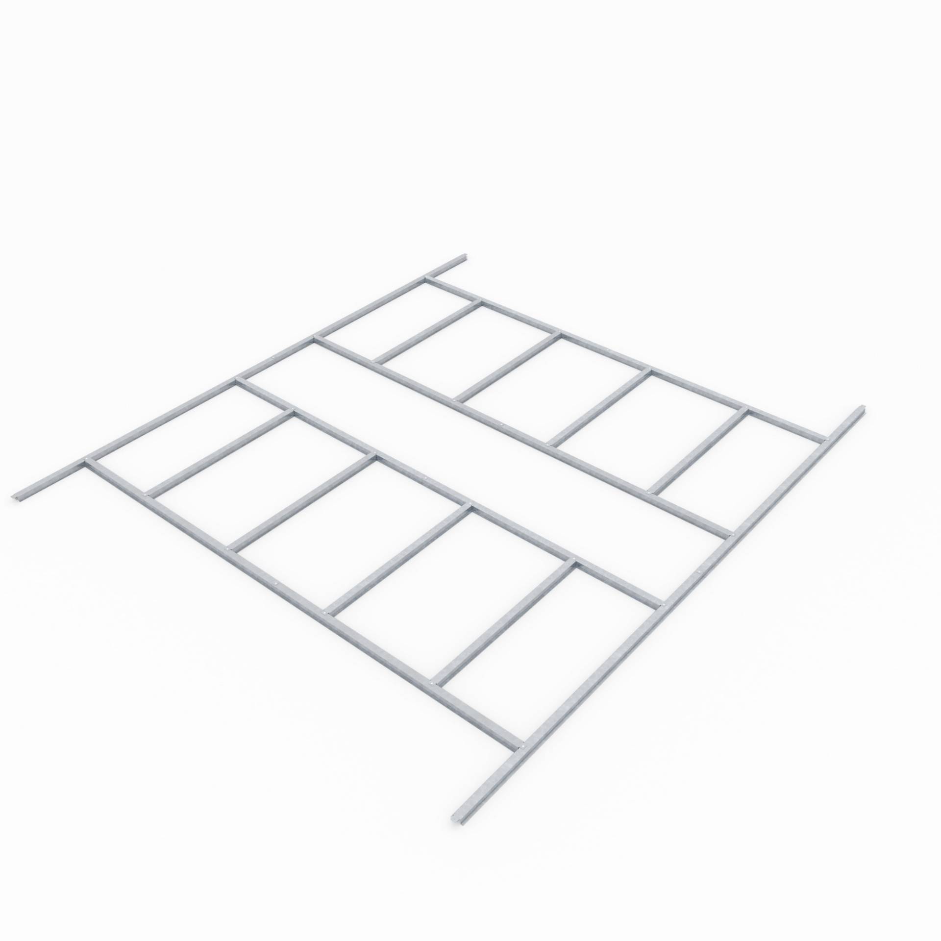 Pergart Bodenrahmen für Gerätehaus 'Frankfurt ll 1112' stahlfarben von Pergart
