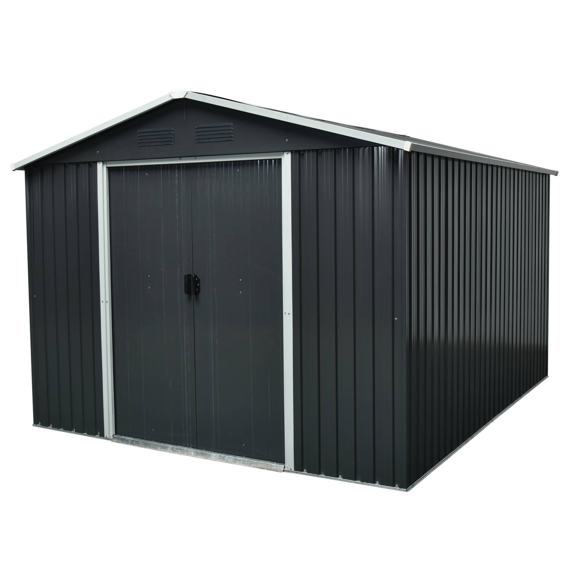 Pergart Metallgerätehaus 'Dresden II 108' schiefergrau/weiß 301 x 238 x 214 cm Pergart Metallgerätehaus 'Dresden II 108' schiefergrau/weiß 301 x 238 x 214 cm von Pergart