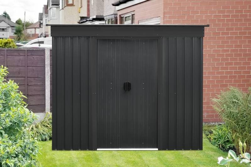 Pergart Metallgerätehaus Leipzig II 64 - 84 205 x 98 cm (Modell 84) anthrazit von Pergart