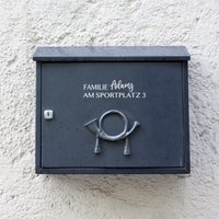 Briefkastenaufkleber Familienname - Straße Hausnummer Personalisierter Mit Adresse Briefkastenschild Namensschild von Pergifto