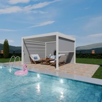PergoLine Sonnenrollo für Pergola Trumpf + Superior weiß Polyester H/L: ca. 235x400 cm von PergoLine