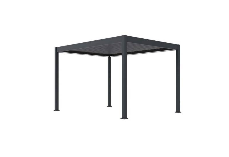 Pergoline Pergola E-Superior Elektrisch Pavillon Terrassenüberdachung Aluminium LED 3x4, BxTxH: 400x300x255 cm von Pergoline