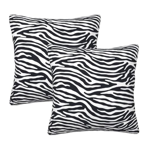 Perinsto Zierkissenbezüge mit Zebramuster, 2er-Set, Tigerstreifen, dekorative Kissenbezüge für Sofa, Couch, Bett, Heimdekoration, 55,9 x 55,9 cm Perinsto Zierkissenbezüge mit Zebramuster, 2er-Set, Tigerstreifen, dekorative Kissenbezüge für Sofa, Couch, Bett, Heimdekoration, 55,9 x 55,9 cm von Perinsto