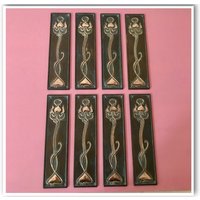 8 X Altguss Messing Finger Türdrücker Jugendstil Teller Vintage Alt Antik Schwer Deco von PeriodHomeFittings