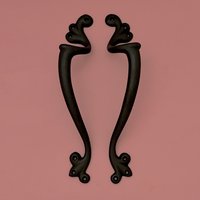 Große 11 "Schwarz Gusseisen Jugendstil Tür Griffe Grab Hotel Theater Swing Slide Gealtert Französisch Vintage | Mehr Verfügbar von PeriodHomeFittings
